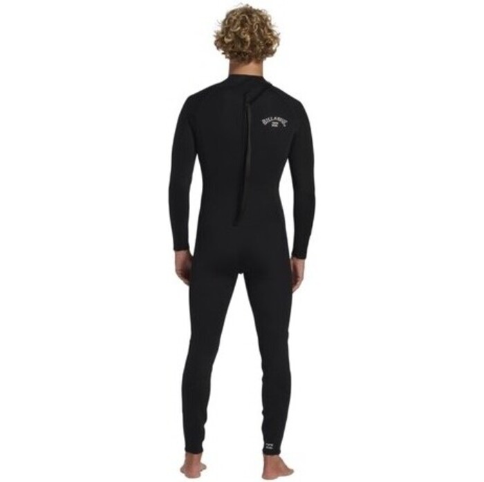 2024 Billabong Mens Foil 3/2mm Flatlock Back Zip Wetsuit ABYW100233 - Black